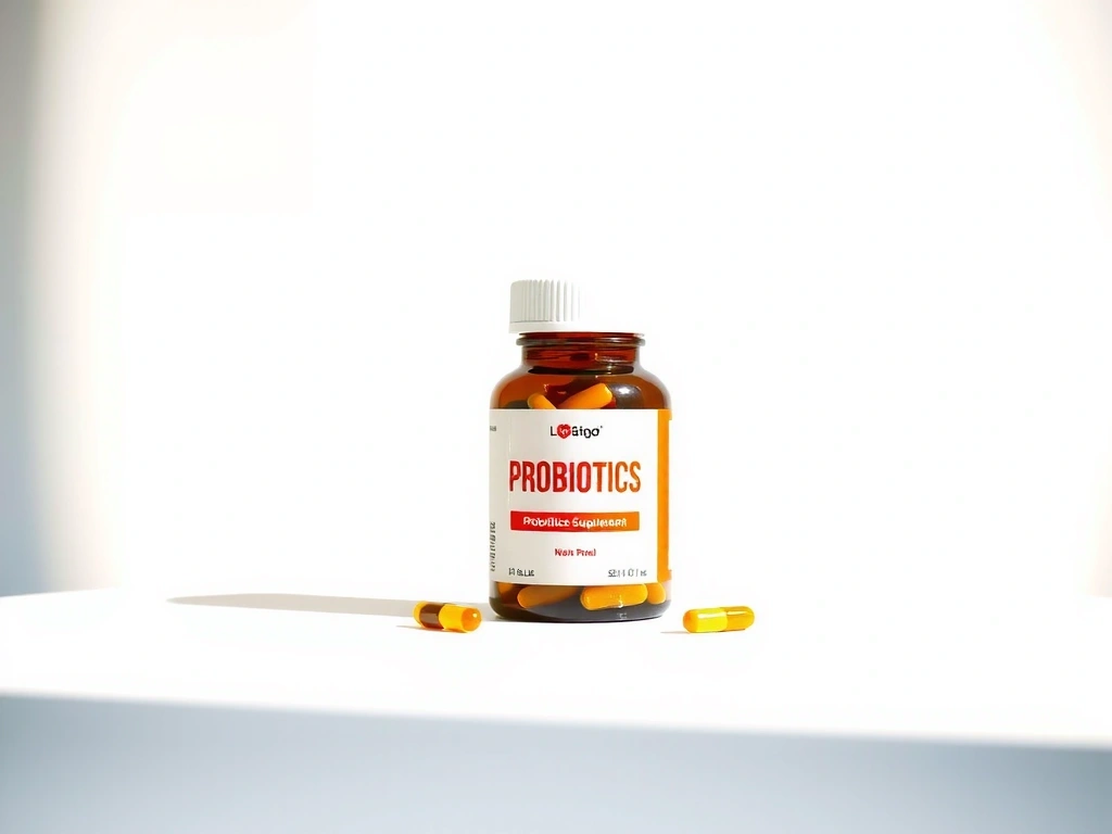 Probiotics supplement bottle