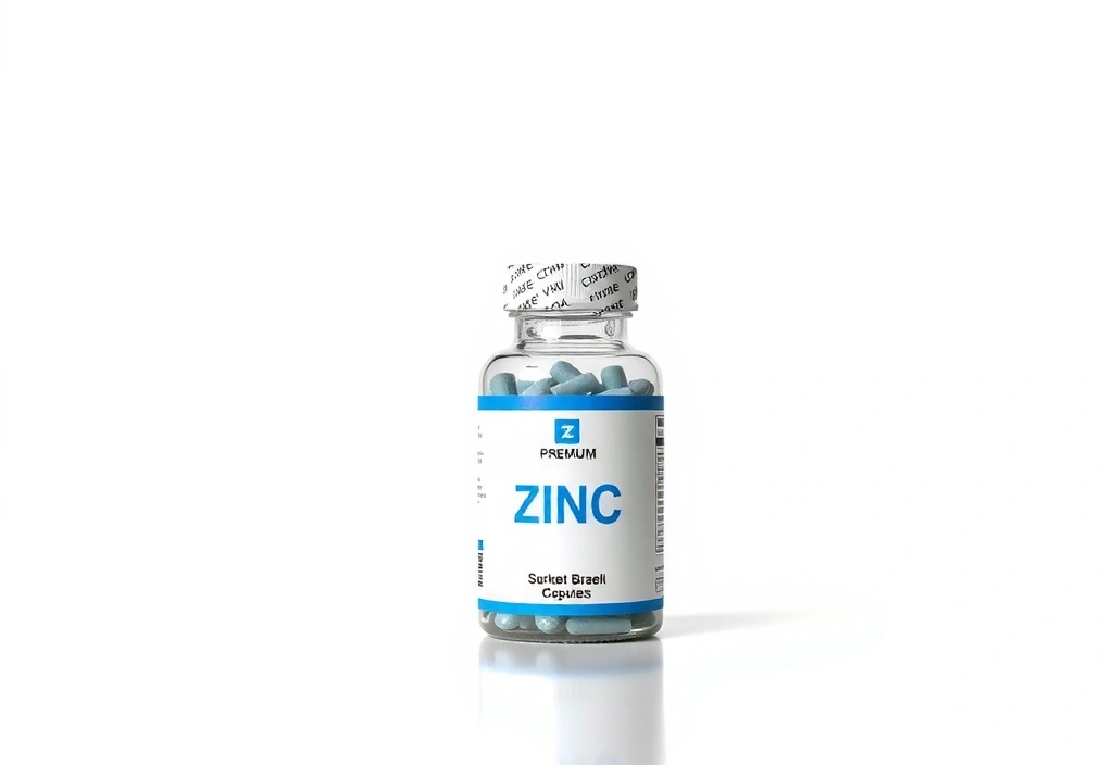 Zinc mineral supplement bottle